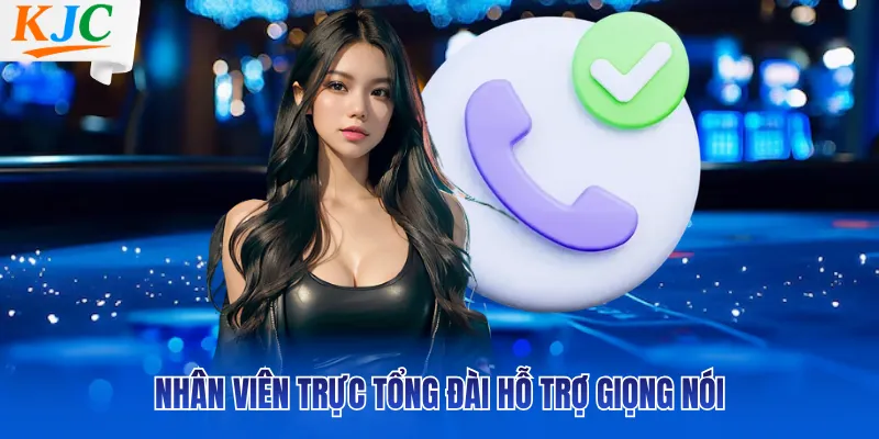 Nhân viên trực tổng đài hỗ trợ giọng nói